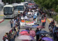 Manifestatntes piden la liberación de 19 normalistas en Chiapas