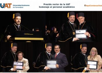 Preside rector de la UAT homenaje al personal académico
