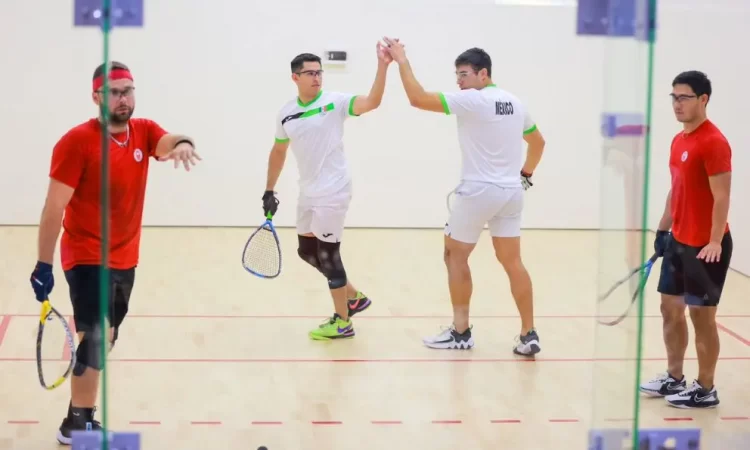 Rodrigo Montoya y Javier Mar ganaron oro en dobles varonil de Raquetbol