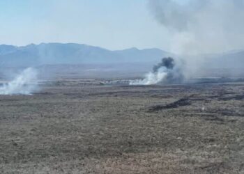 Atacan por aire incendio en Güémez, Tamaulipas