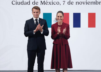 Invita Macron a Sheinbaum a visitar Francia en 2026