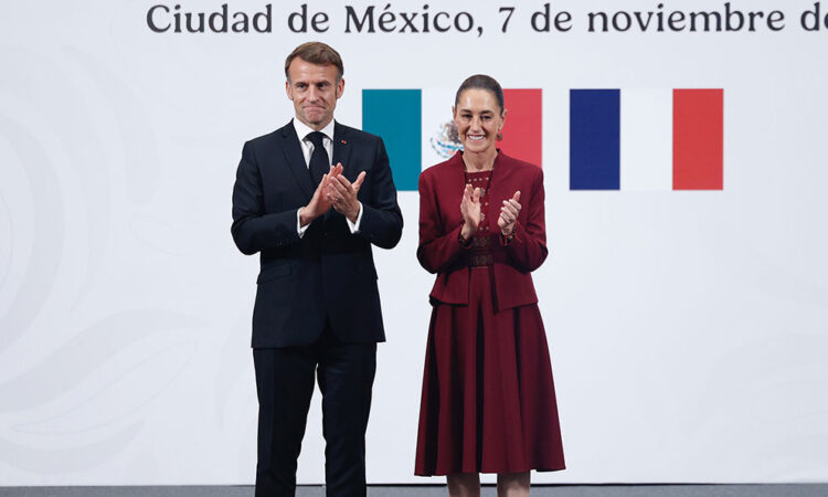 Invita Macron a Sheinbaum a visitar Francia en 2026